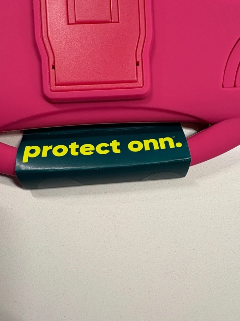 On Running Pink Heavy-Duty Tablet Bumper Case with Handle and Stand